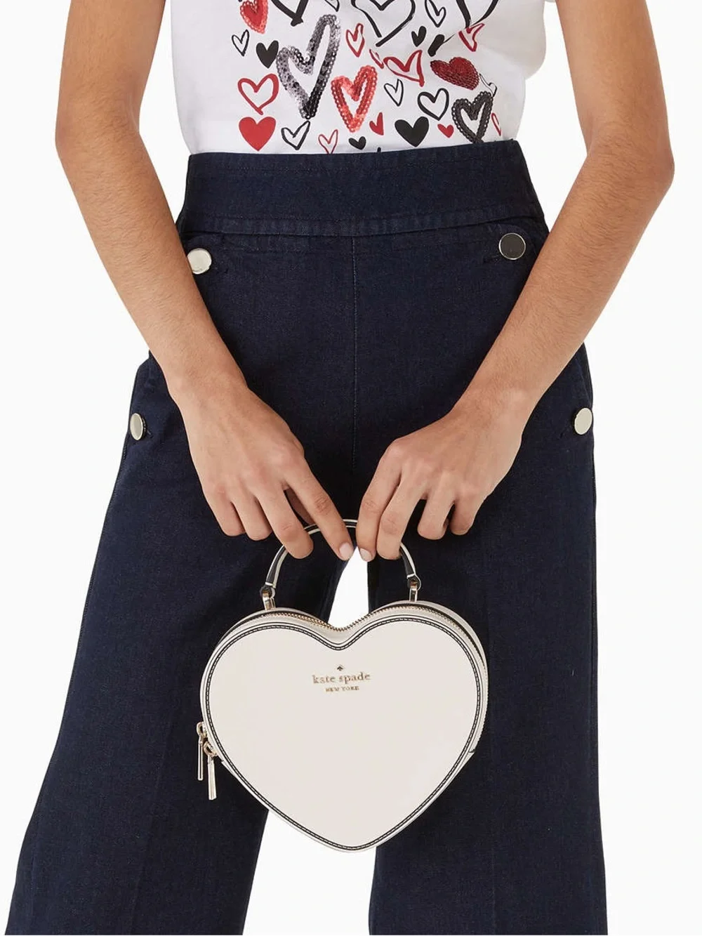 Kate Spade Love Shack Heart Crossbody handbag w amazing Guitar Strap - NWOT